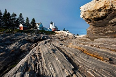 Lighthouse Sits on Unique Rock Formations